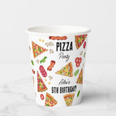 ピザパーティーテーマ子供の誕生日パーティー 紙コップ (裏面)