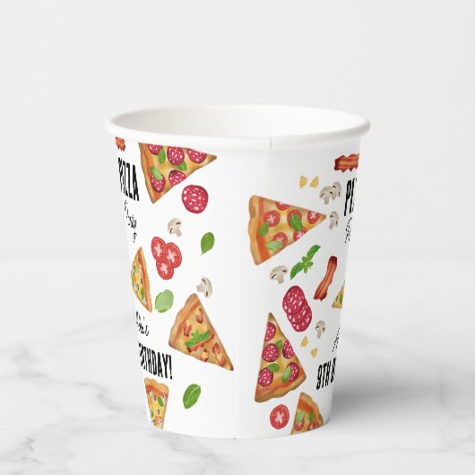 ピザパーティーテーマ子供の誕生日パーティー 紙コップ (右)