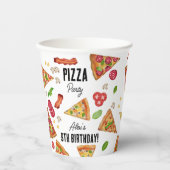 ピザパーティーテーマ子供の誕生日パーティー 紙コップ (正面)