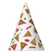 ピザパーティーテーマ水彩子供の誕生日パーティー パーティーハット (右)