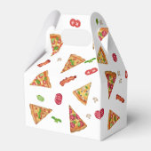 ピザパーティーテーマ水彩子供の誕生日パーティー フェイバーボックス (裏面サイド)