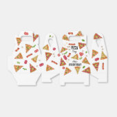 ピザパーティーテーマ水彩子供の誕生日パーティー フェイバーボックス (折り畳みなし)