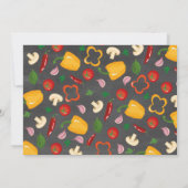 ピザパーティーディナーバースデーパーティーフォト招待状 招待状 (裏面)