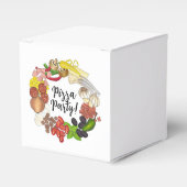 ピザパーティートッピングが自分の誕生日の装飾を作る フェイバーボックス (正面サイド)