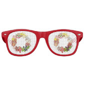 ピザパーティートッピングが自分の誕生日の装飾を作る レトロサングラス (正面)