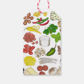 ピザパーティートッピングイタリアンフードピッツェリアパイ ギフトタグ (裏面)