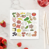 ピザパーティートッピングイタリアンフードピッツェリアパイ スタンダードランチョンナプキン (インサイチュ)