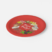 ピザパーティートッピングイタリアンフードピッツェリアパイ ペーパープレート (アングル)