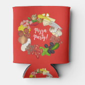 ピザパーティートッピングイタリアンフードピッツェリアパイ 缶クーラー (正面)