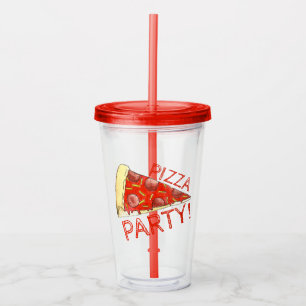 ピザパーティーニューヨークペパローニチーズスライスパイ アクリルタンブラー