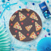 ピザパーティーパターン紙プレート ペーパープレート (パーティー)