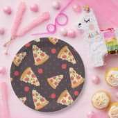 ピザパーティーパターン紙プレート ペーパープレート (パーティー)