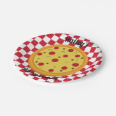 ピザパーティーパーソナライズされたプレート ペーパープレート (アングル)
