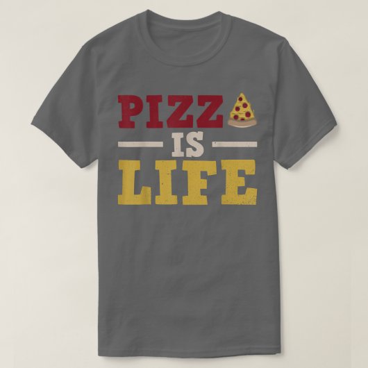 ピザパーティーピザはライフピザシェフ Tシャツ (デザイン正面)