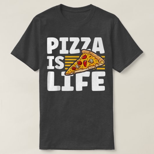 ピザパーティーピザ作りピザが生きる Tシャツ (デザイン正面)