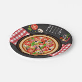 ピザパーティーピザ夕食のピクニック ペーパープレート (アングル)