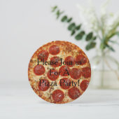 ピザパーティーピザ招待状 招待状 (スタンド正面)