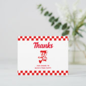 ピザパーティーフラットサンキューカード サンキューカード (スタンド正面)