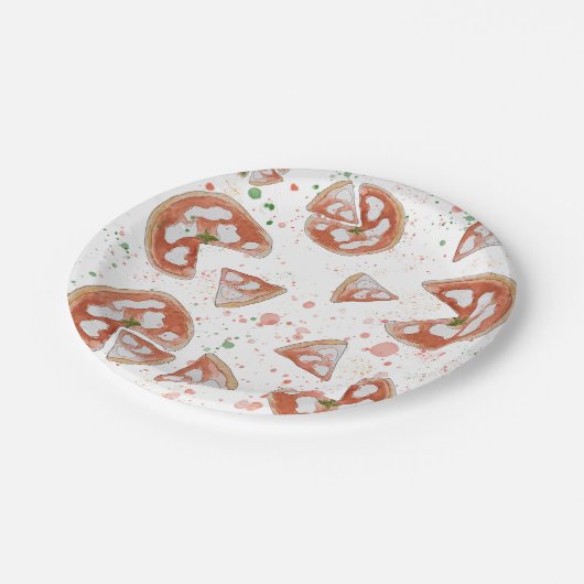 ピザパーティープレート ペーパープレート (アングル)