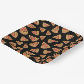 ピザパーティーペペローニノベルティブラック ペーパープレート (傾斜あり)