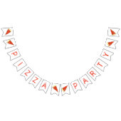 ピザパーティーペペローニパイスライスピッツェリア誕生日 バンティングフラッグ (全)
