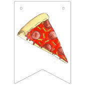 ピザパーティーペペローニパイスライスピッツェリア誕生日 バンティングフラッグ (第1の旗)