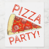 ピザパーティーペペローニパイスライスピッツェリア ワインラベル (シングルラベル)
