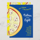 ピザパーティームシュロムピザ 招待状 (正面/裏面)