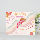 ピザパーティー女の子カラーリングアクティビティページ (スタンド正面)