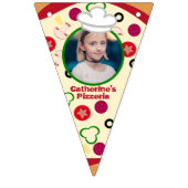 ピザパーティー子供の誕生日 バンティングフラッグ (第1の旗)