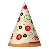 ピザパーティー子供の誕生日 パーティーハット (左)