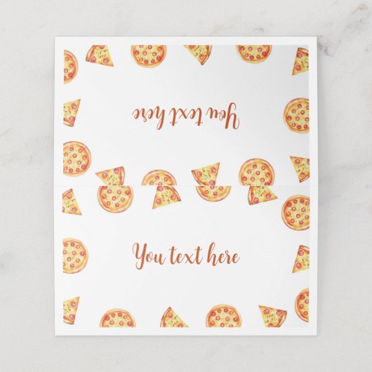 ピザパーティー座席表誕生日 プレイスカード (外部開封)