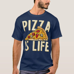 ピザパーティー愛好家ピザは人生である Tシャツ