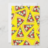 ピザパーティー最高コンボのピザ 招待状 (裏面)