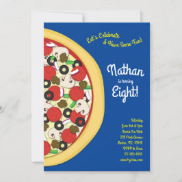 ピザパーティー最高コンボのピザ 招待状