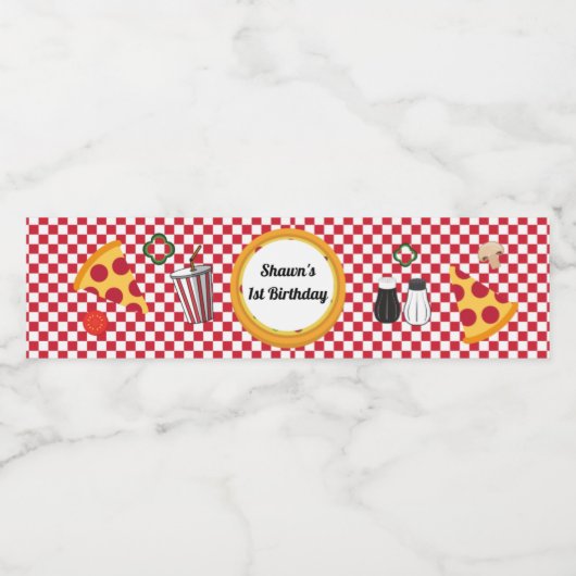 ピザパーティー水瓶ラベル ペットボトルラベル (シングルラベル)