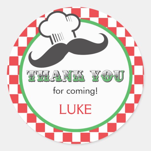 ピザパーティー特典シール ラウンドシール (正面)