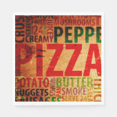 ピザパーティー紙ナプキンスパーティーグッズ スタンダードランチョンナプキン (正面)