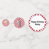 ピザパーティー紙吹雪テーブルデコ コンフェッティ (正面)