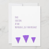 ピザパーティー結婚式 招待状 (裏面)