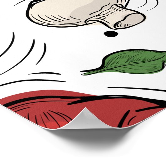 ピザパーティー誕生日ウェルカムバナーポスター ポスター (角)