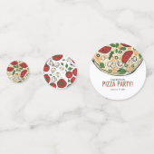 ピザパーティー誕生日テーブル紙吹雪 コンフェッティ (正面)
