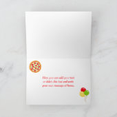 ピザパーティー誕生日パーティーありがとう サンキューカード (内部)