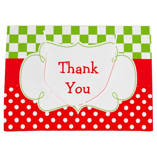 ピザパーティー誕生日パーティーありがとう ラージペーパーバッグ (正面)