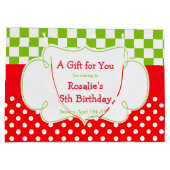 ピザパーティー誕生日パーティーありがとう ラージペーパーバッグ (裏面)