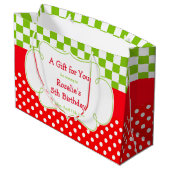 ピザパーティー誕生日パーティーありがとう ラージペーパーバッグ (裏面アングル)