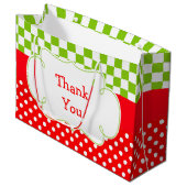 ピザパーティー誕生日パーティーありがとう ラージペーパーバッグ (正面アングル)