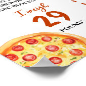 ピザパーティー誕生日マイルストーンポスター ポスター (角)