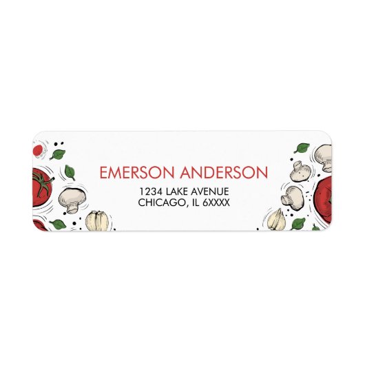 ピザパーティー誕生日住所 シール (正面)