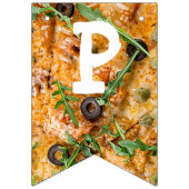 ピザパーティー誕生日国旗のバナー バンティングフラッグ (第3の旗)